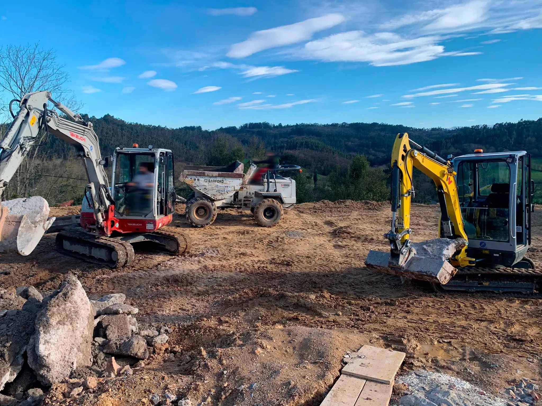 Excavadoras y dumper